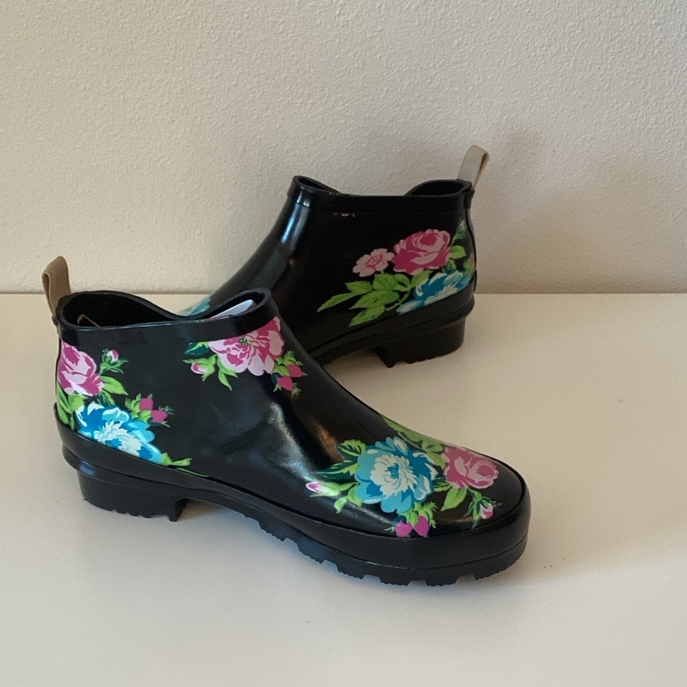 Journee Collection Floral Women's Ankle Rain Boots